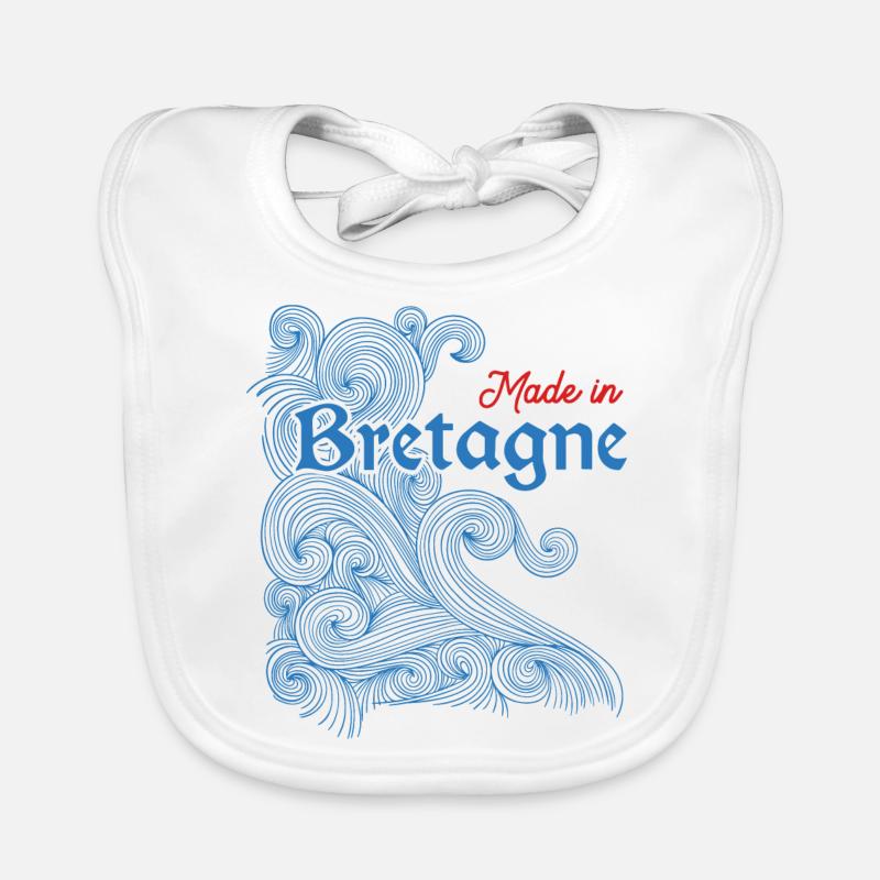 Made in bretagne - Bavoir bio Bébé - blanc