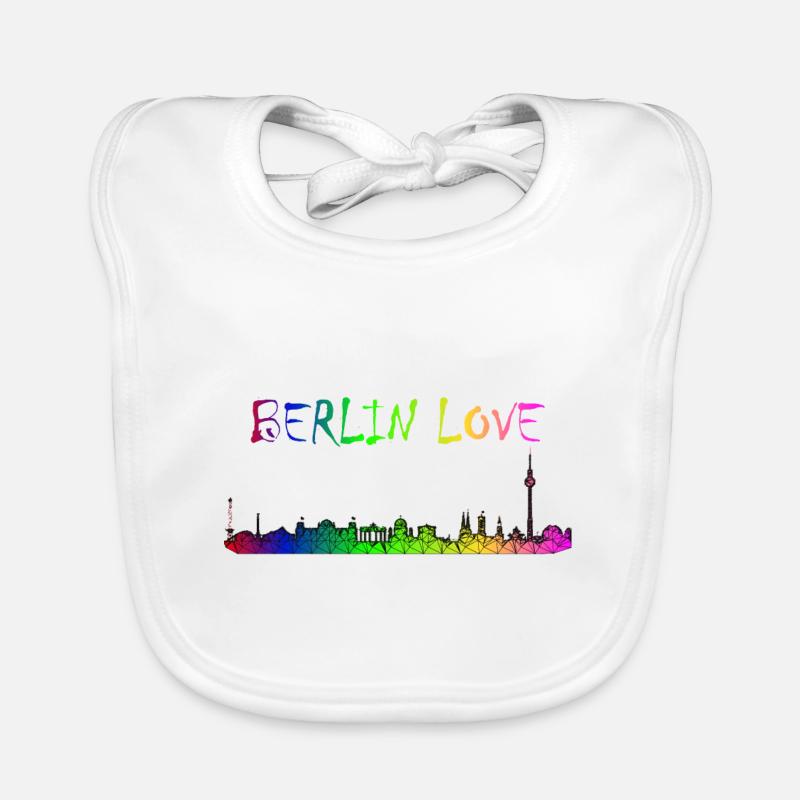 Berlin Love minimaliste low poly Bavoir bio Bébé