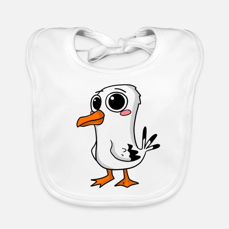 Niedliche Möwe Baby Bio-Lätzchen