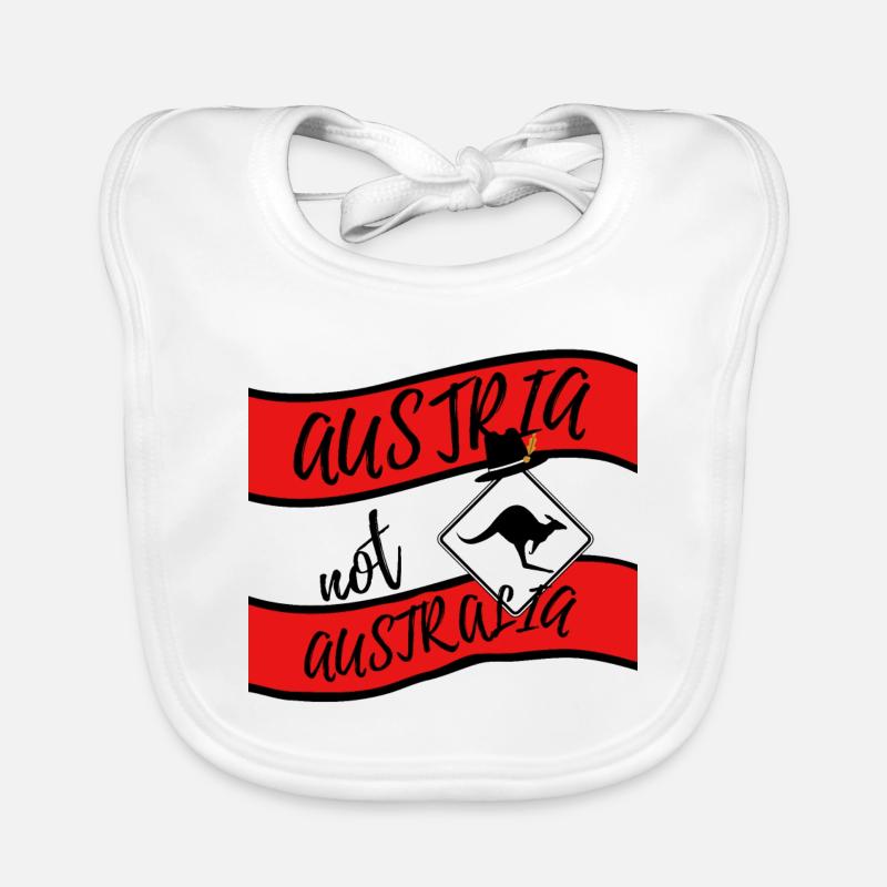 Österreich Design -Austria not Australia Spruch Baby Bio-Lätzchen