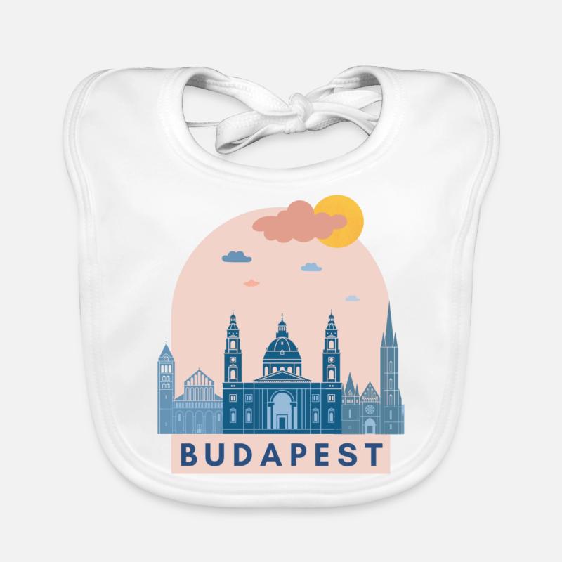 Hungary Budapest Design Europa Europe Gift Organic Baby Bibs