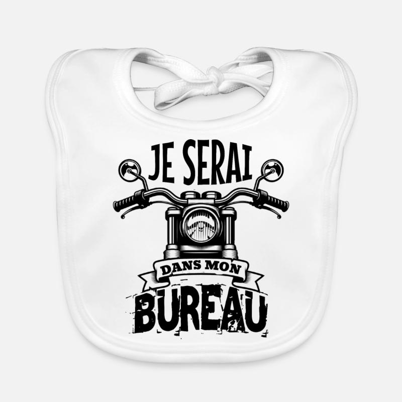 je serai dans mon bureau Bavoir bio Bébé