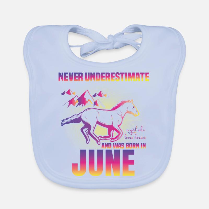 Dieses Mädchen liebt Pferde | Juni Baby Bio-Lätzchen