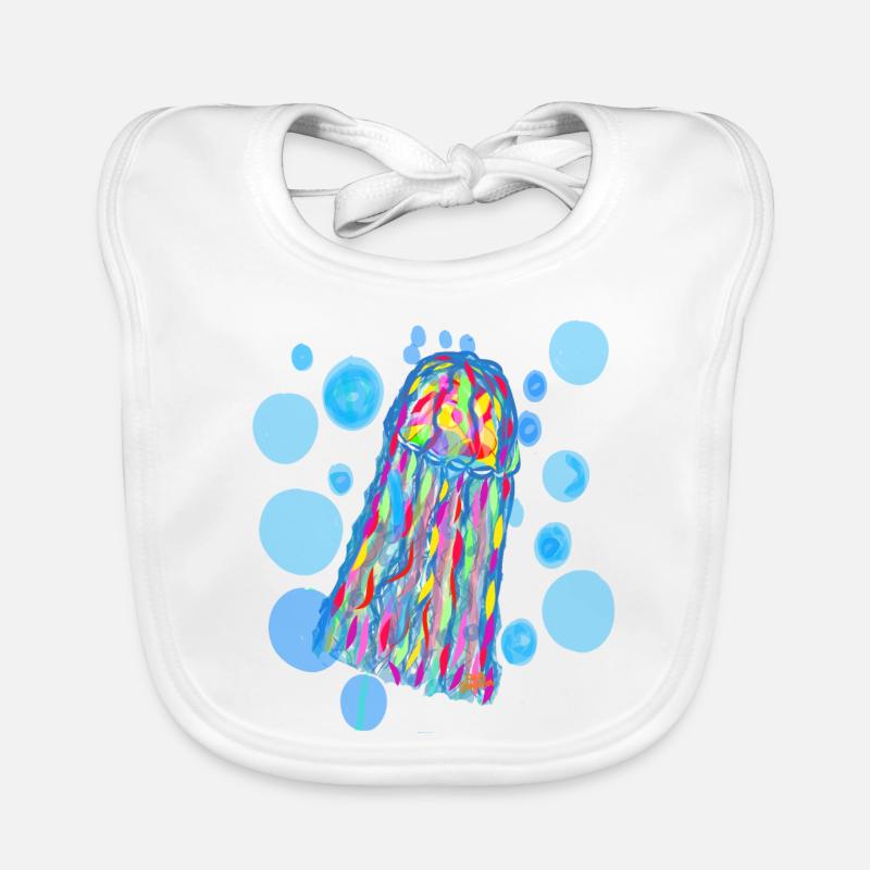 Bunte Quallen Baby Bio-Lätzchen