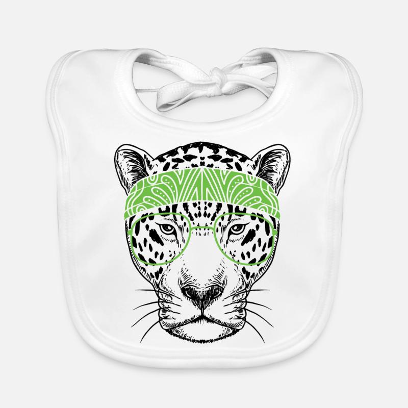 Leopard Organic Baby Bibs