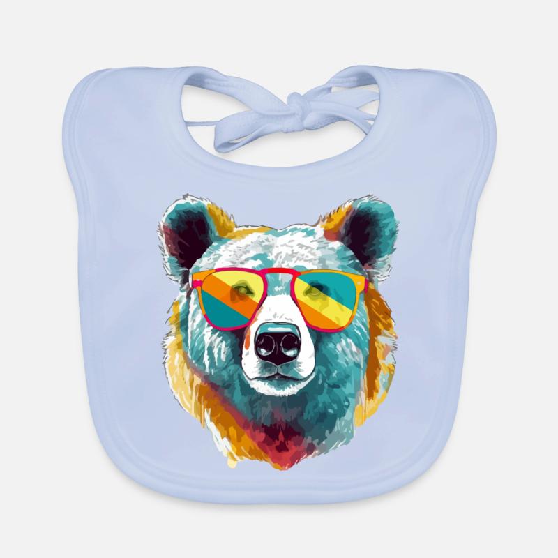 Icko the cool bear Organic Baby Bibs