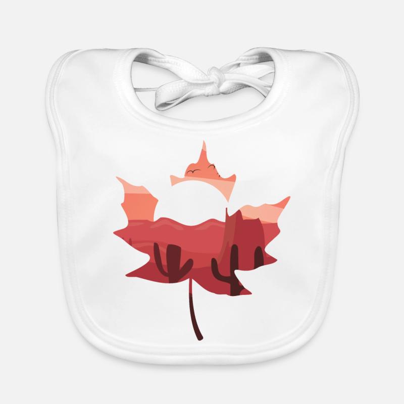 Paysage de feuilles Bavoir bio Bébé