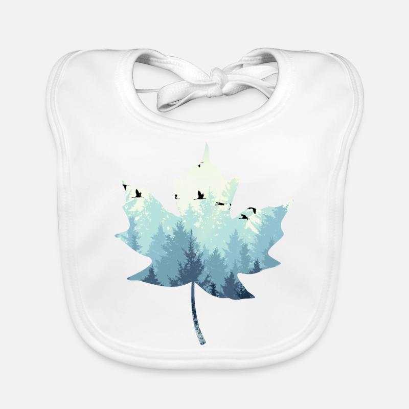 Leaf landscape Organic Baby Bibs