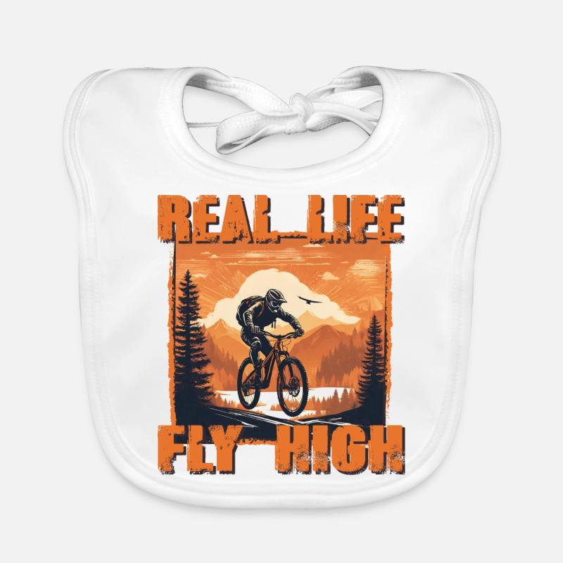 MTB 7 vintage orange Baby Bio-Lätzchen