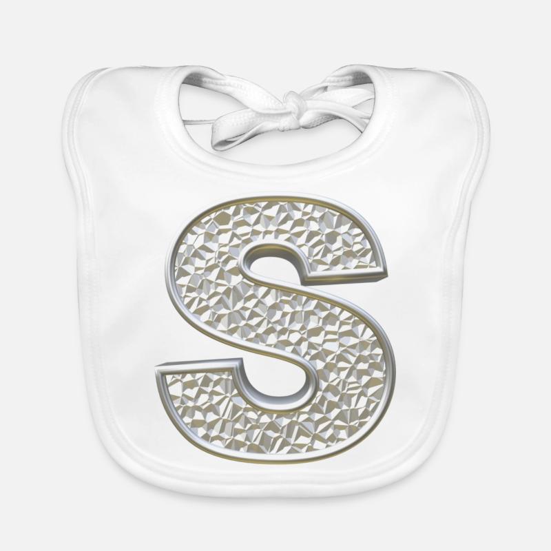 S, letter, initial, monogram, Baby Bio-Lätzchen