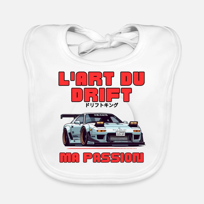 L'art du drift Bavoir bio Bébé
