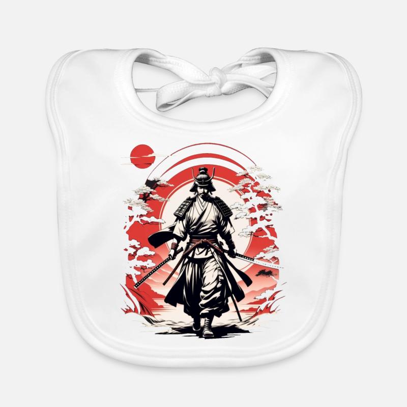 Samurai-Krieger - Japan - Dämon Baby Bio-Lätzchen
