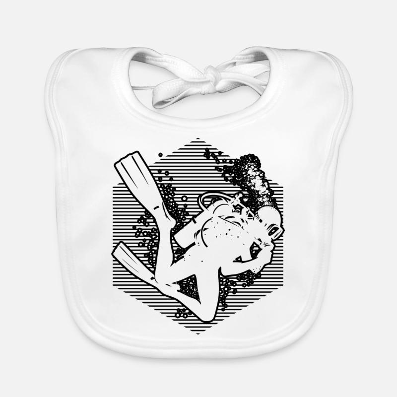 Plongeuse Femme Plongée Plongée Plongeuse Plongeuse Plongeuse Bavoir bio Bébé