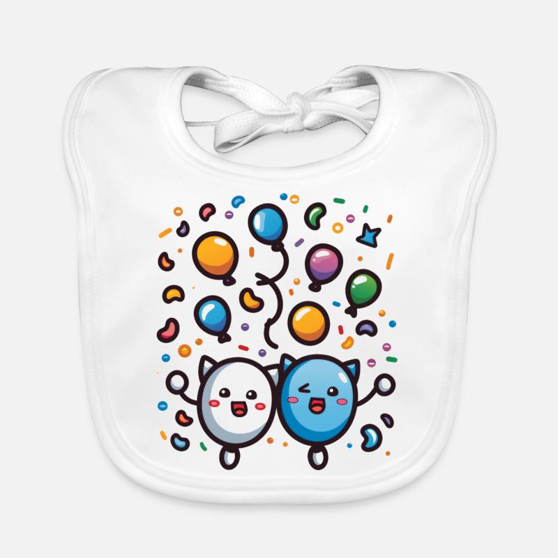 Fasnachtsfreude mit Konfetti Baby Bio-Lätzchen