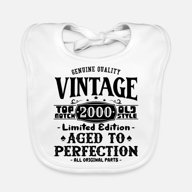 Iconic 2000 Birthday T-Shirt Organic Baby Bibs