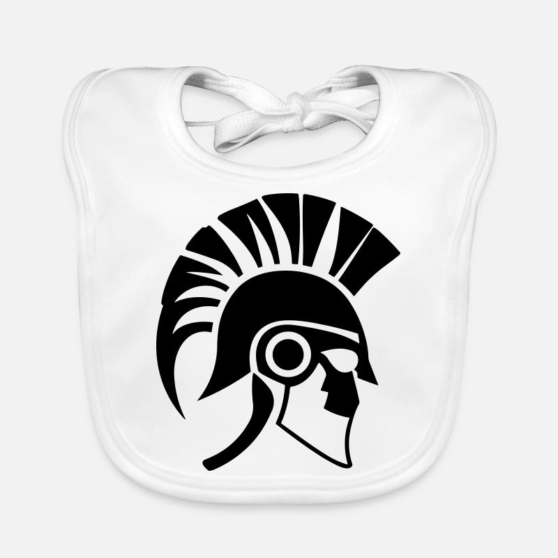 Sparta Guerrier Spartan - Bavoir bio Bébé - blanc