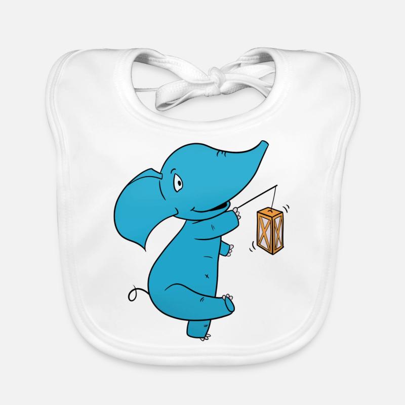 Lanterne éléphant Bavoir bio Bébé