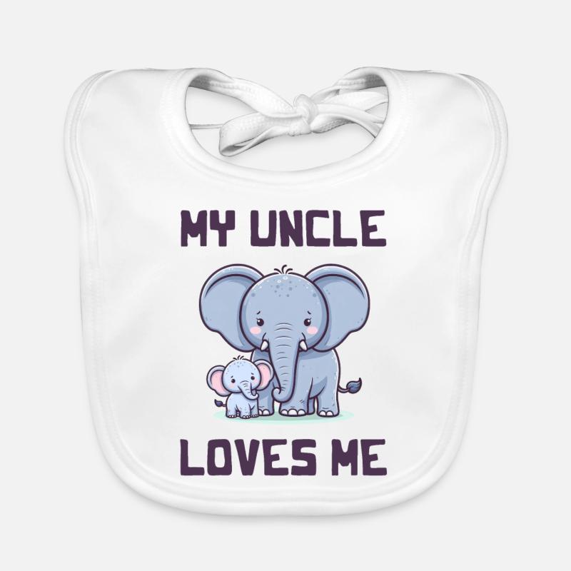 Mon oncle m’aime - Dictons de bébé Bavoir bio Bébé