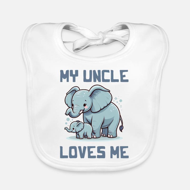 Mon oncle m’aime - Dictons de bébé Bavoir bio Bébé