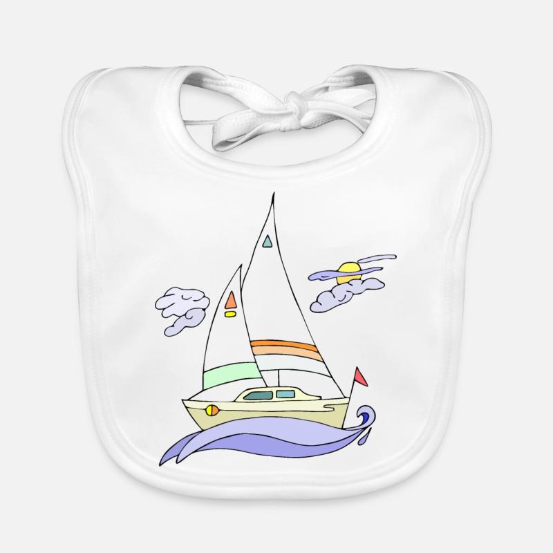 Segelboot Baby Bio-Lätzchen
