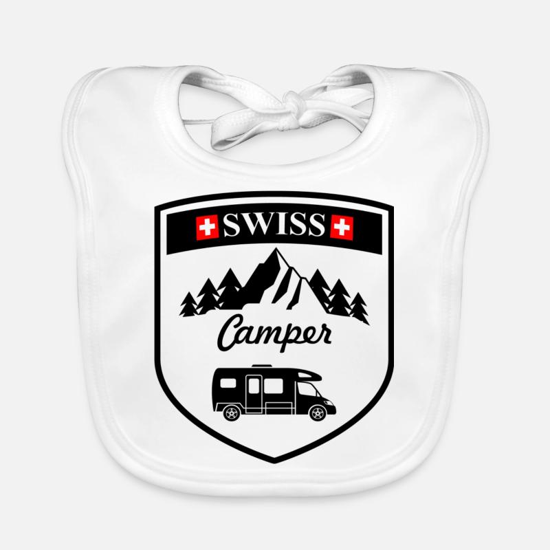 Profil Schweizer Camper schwarz Baby Bio-Lätzchen