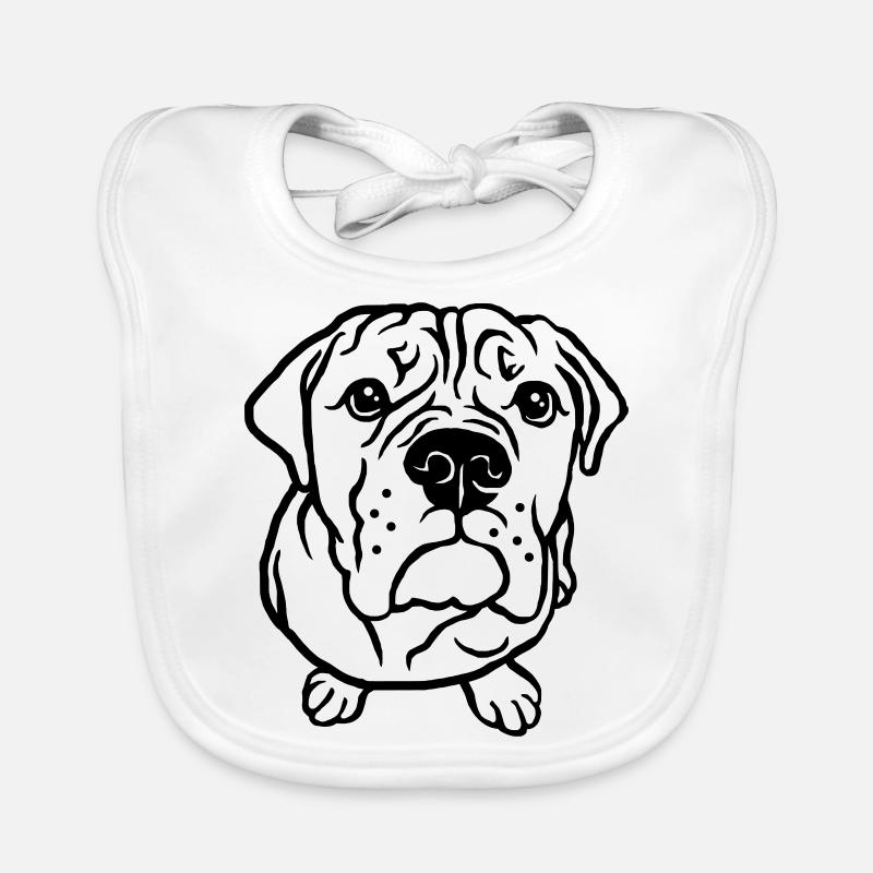 Mendicité du bouledogue Bavoir bio Bébé