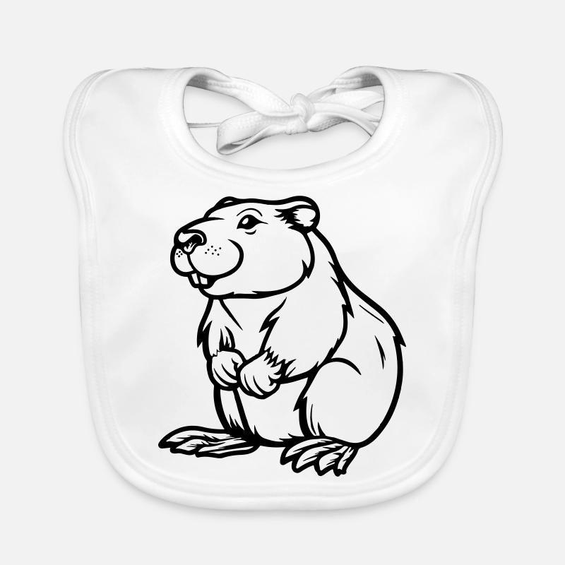Hamster Comic Animal Organic Baby Bibs