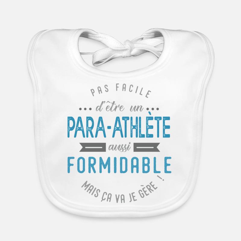 para athlète formidable sportif handicapé Bavoir bio Bébé