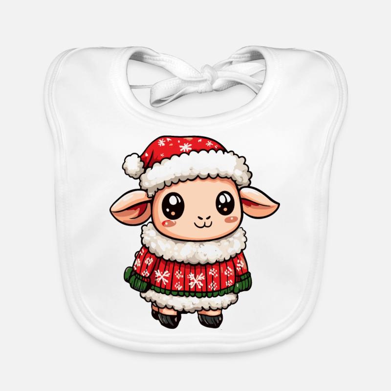 Noël des moutons Bavoir bio Bébé