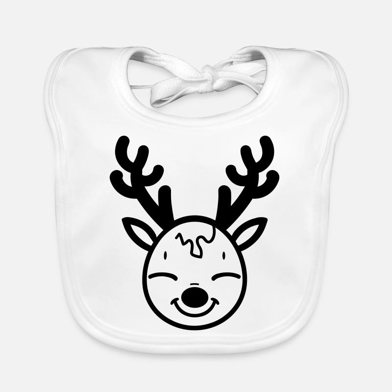 Christmas Reindeer Organic Baby Bibs