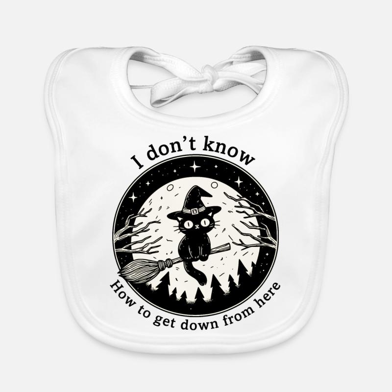 Halloween | I don't know how to get down from here Organic Baby Bibs