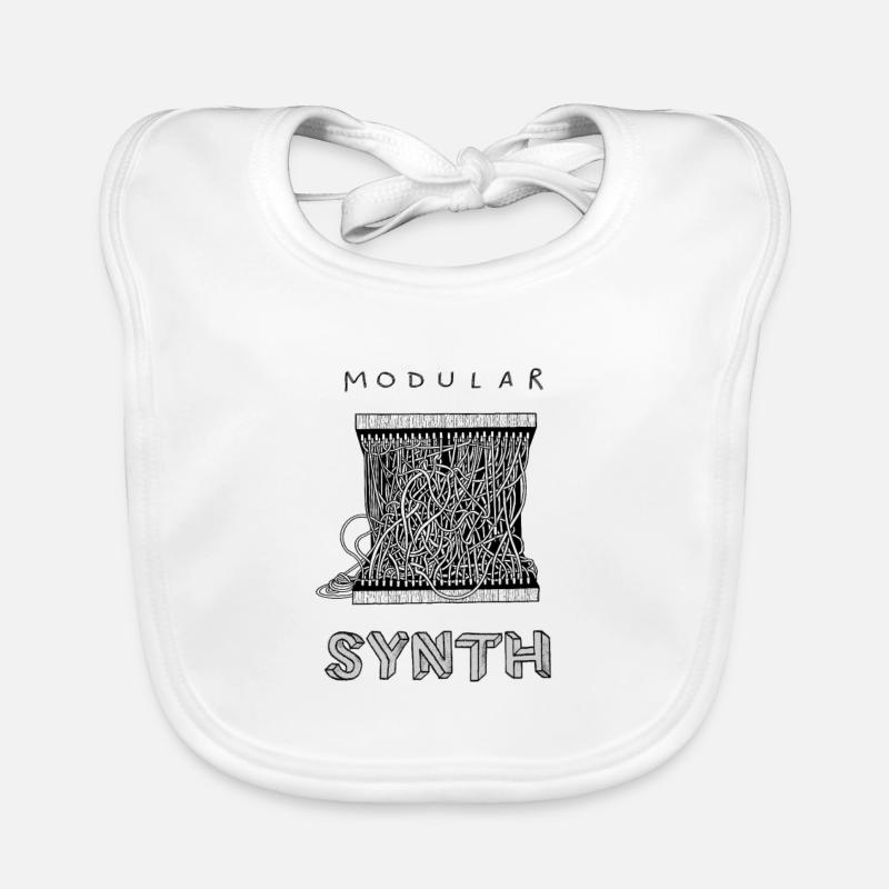 Modular Synth Monochrome Baby Bio-Lätzchen