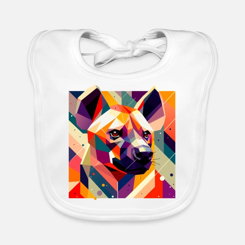 Hyena - Organic Baby Bibs - white