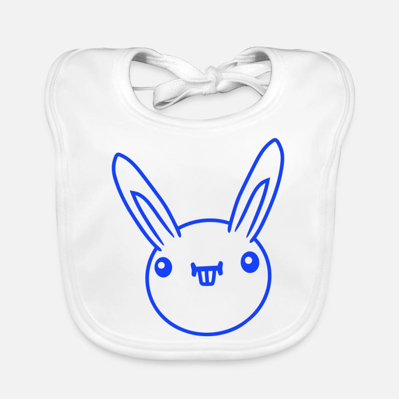Lapin Drôle Visage Grimace Idiot Drôle Sourire Bavoir bio Bébé
