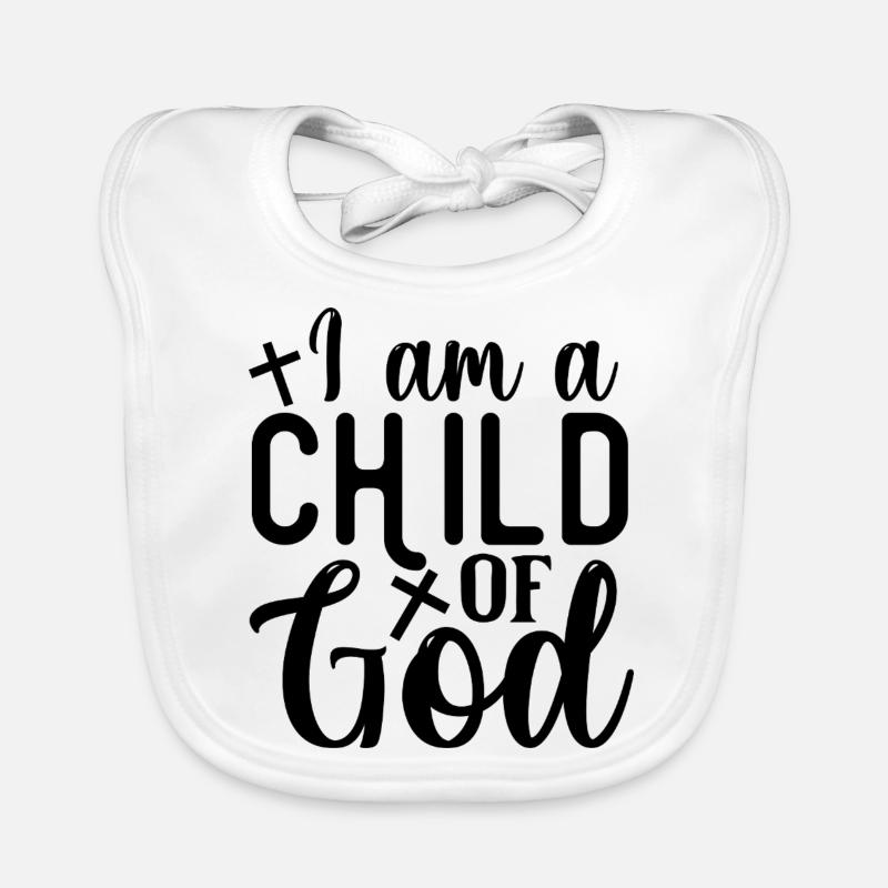 Kind Gottes - Baby Bio-Lätzchen - Weiß