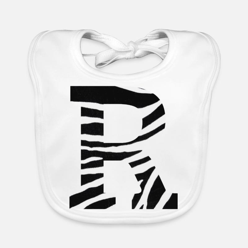 Letter r zebra Organic Baby Bibs