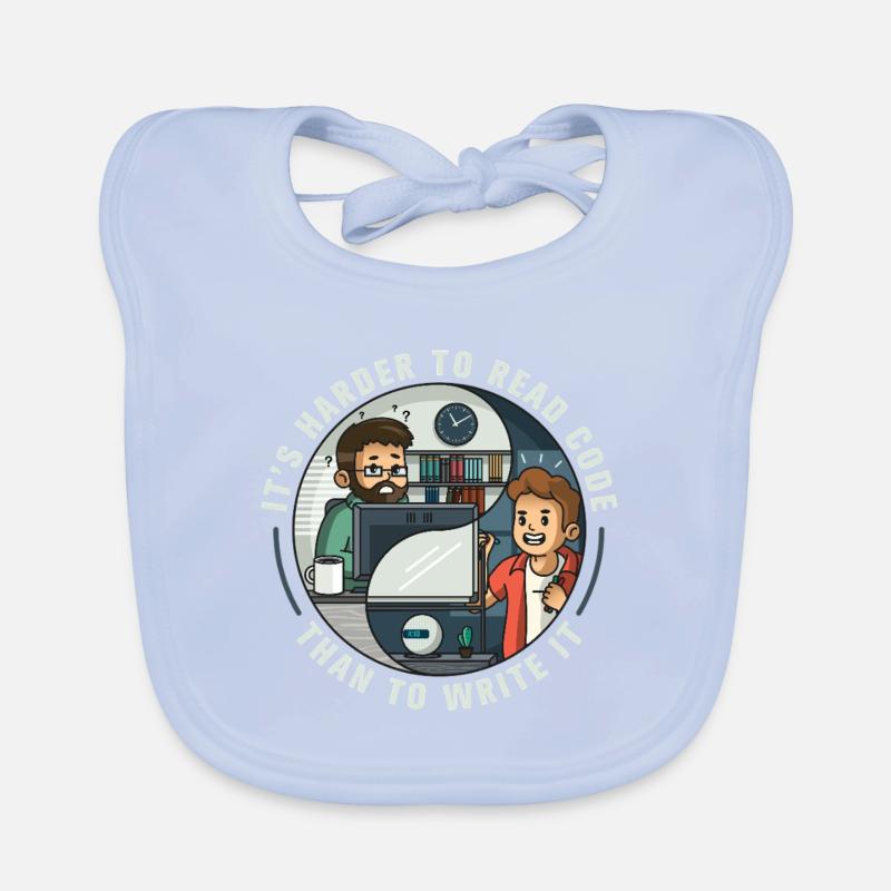 Il est plus difficile de lire le code que de l’écrire Bavoir bio Bébé