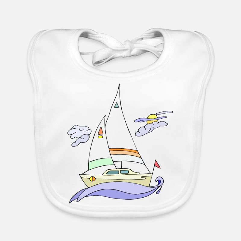 Segelboot Baby Bio-Lätzchen