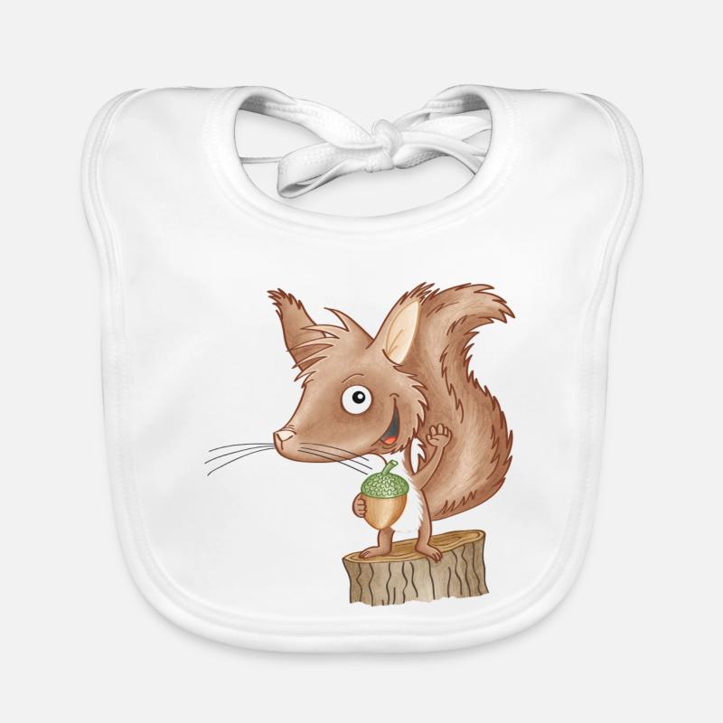 keckes Eichhörnchen Baby Bio-Lätzchen