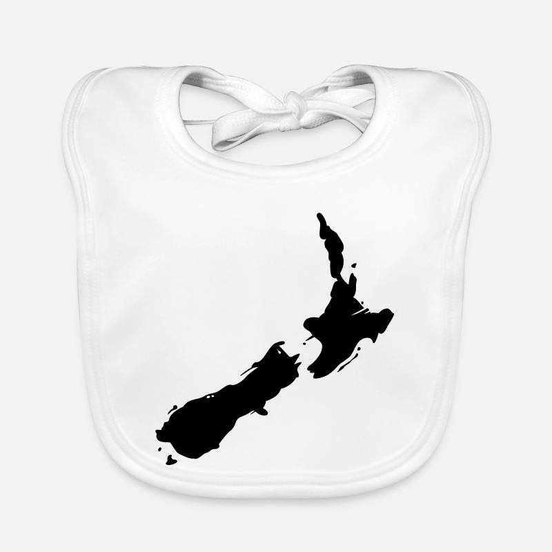Neuseeland Karte Baby Bio-Lätzchen