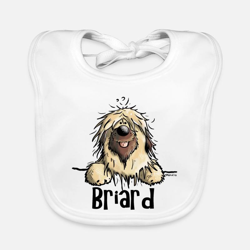 Neugieriger Briard Baby Bio-Lätzchen