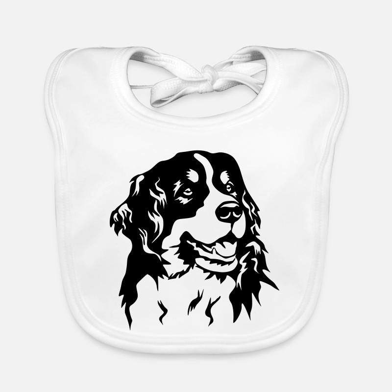 Berner Sennenhund Kopf Baby Bio-Lätzchen
