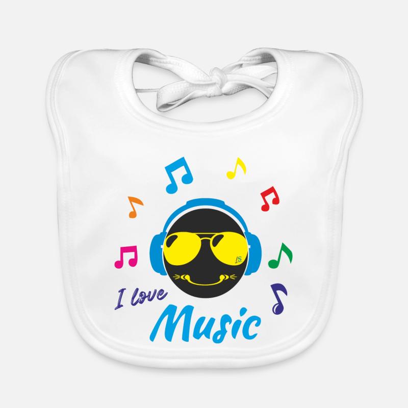 I love Music Organic Baby Bibs