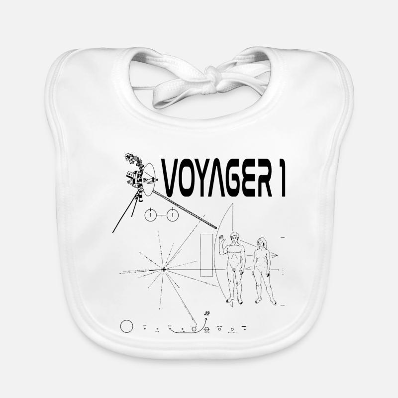 Sonde spatiale Voyager 1 noire Bavoir bio Bébé