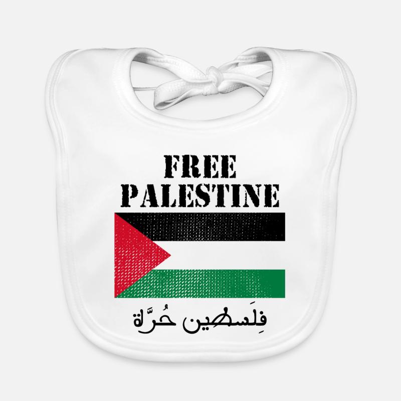Drapeau de Palestine libre Bavoir bio Bébé