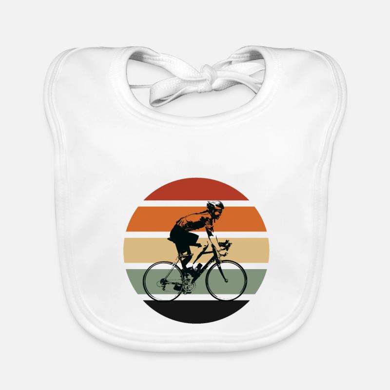 Retro Rennrad Baby Bio-Lätzchen