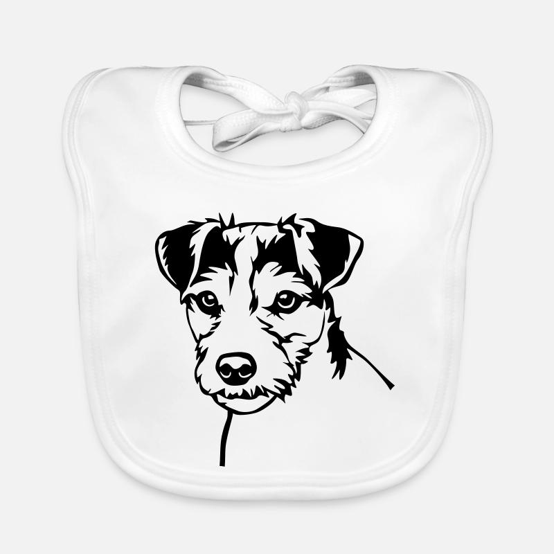 Parson Russell Terrier Kopf Baby Bio-Lätzchen