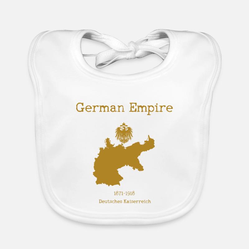 Empire allemand - Bavoir bio Bébé - blanc