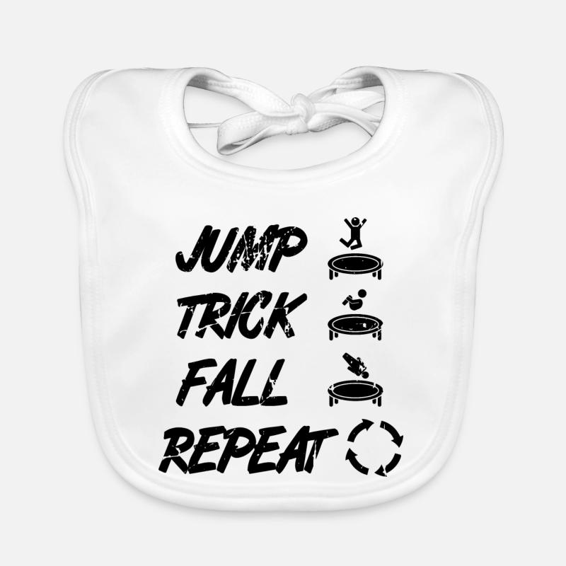 Jump Trick Fall Repeat Baby Bio-Lätzchen