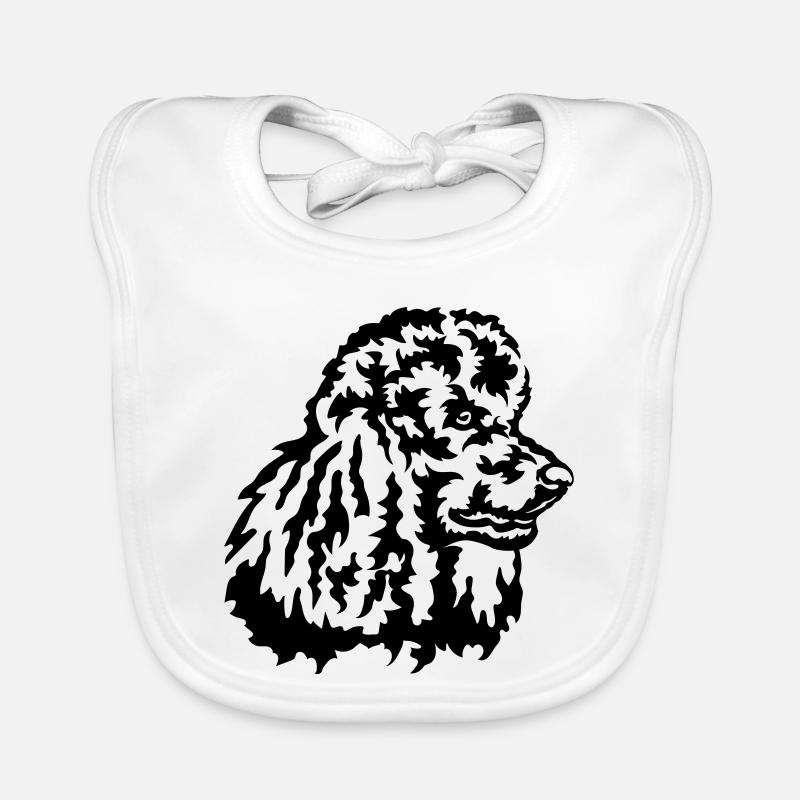 Big Poodle Head Organic Baby Bibs